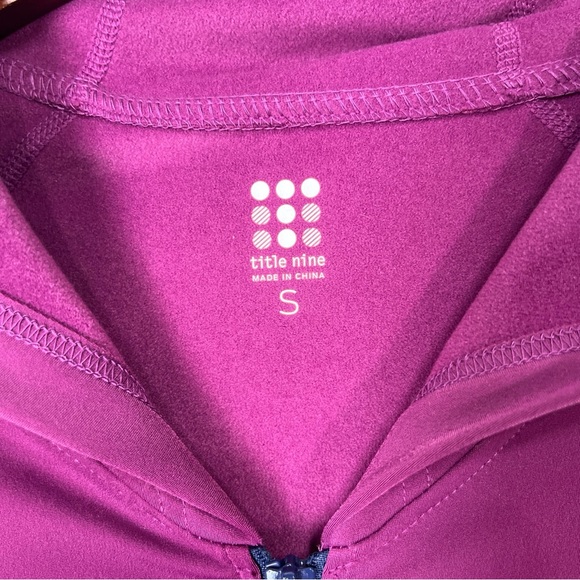 Title Nine Hooded Regulator Dress S Purple Activewear Stretchy Quarter Zip Sport - Picture 8 of 16
